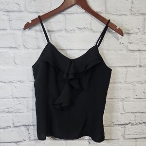 Miley Cyrus & Max Azria Black Ruffle Camisole